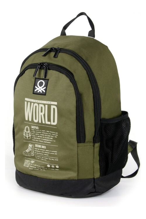 Khaki-Black Unisex Backpack 03826