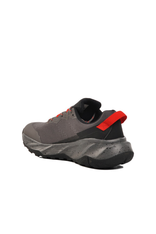 Grey-Red Polyester Blend Mens Sneakers Jackie101 24746 M