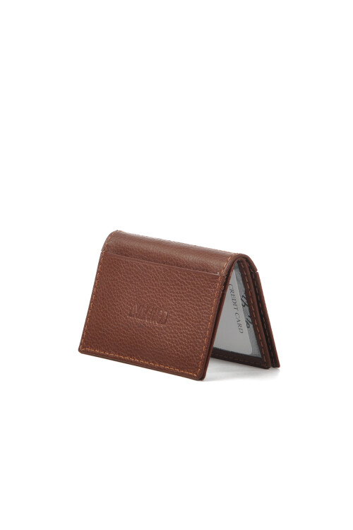 Brown Genuine Leather Mens Card Holder 9524
