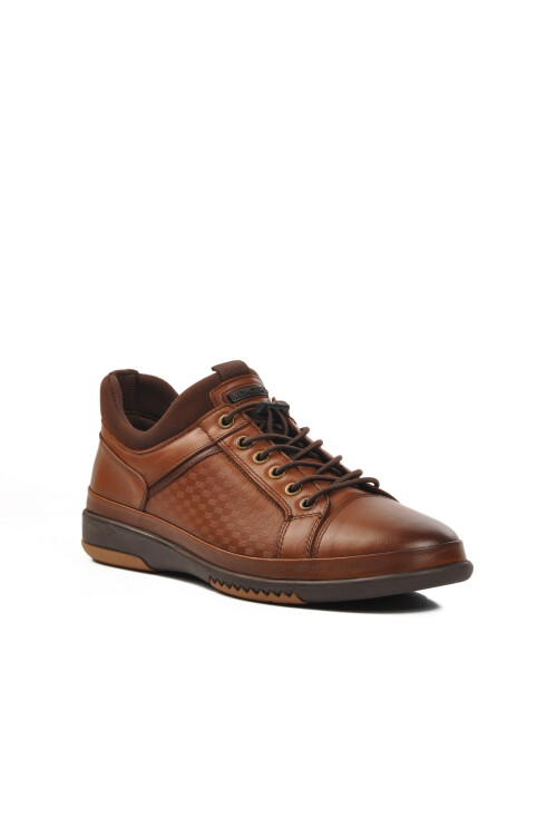 Tan Genuine Leather Mens Casual Shoes