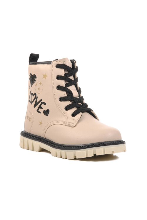 حذاء صوف كريمي للبنات 1791 F