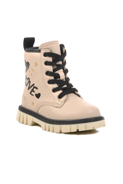 حذاء بناتي من الصوف الكريمي 1791 P