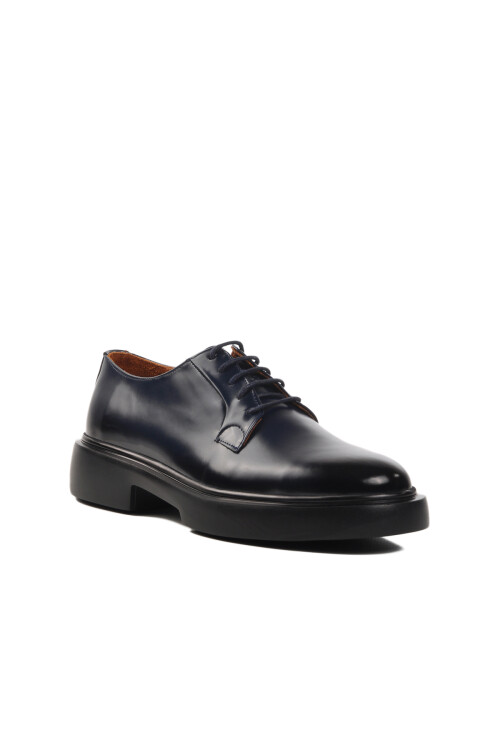 Navy Blue Pale Genuine Leather Mens Classic Shoes Premium 160 M