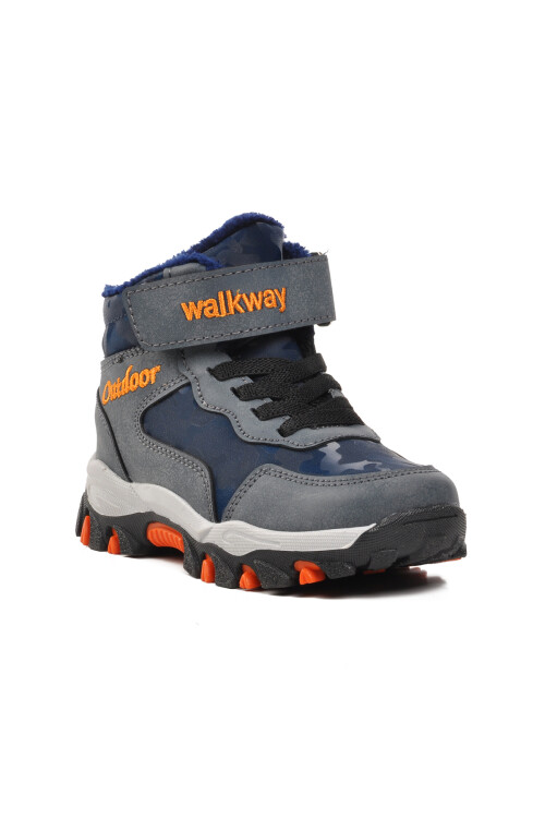 حذاء رياضي للأطفال للأنشطة الخارجية باللون الأزرق الداكن مزود بشريط فيلكرو من Leo P