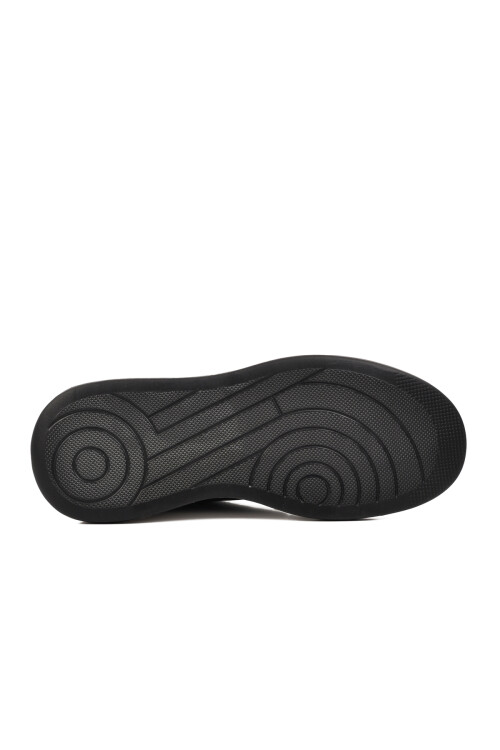 حذاء رياضي رجالي من الجلد الطبيعي باللونين الأسود والأبيض 152-19559 M