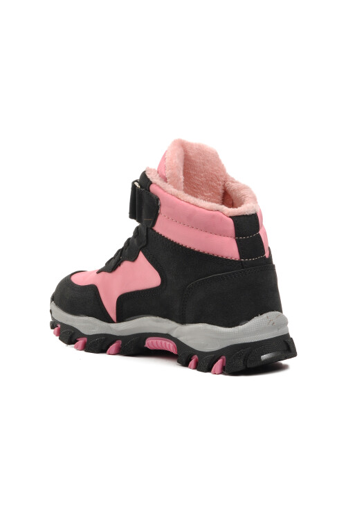 Pink Velcro Kids Outdoor Boots Leo F