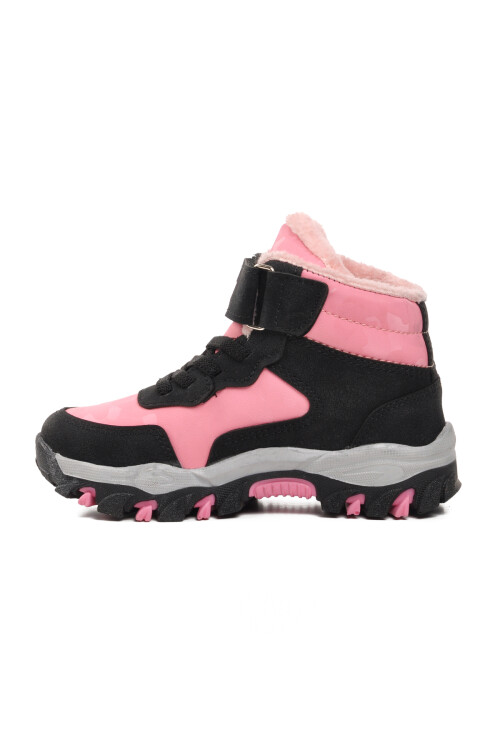 Pink Velcro Kids Outdoor Boots Leo P