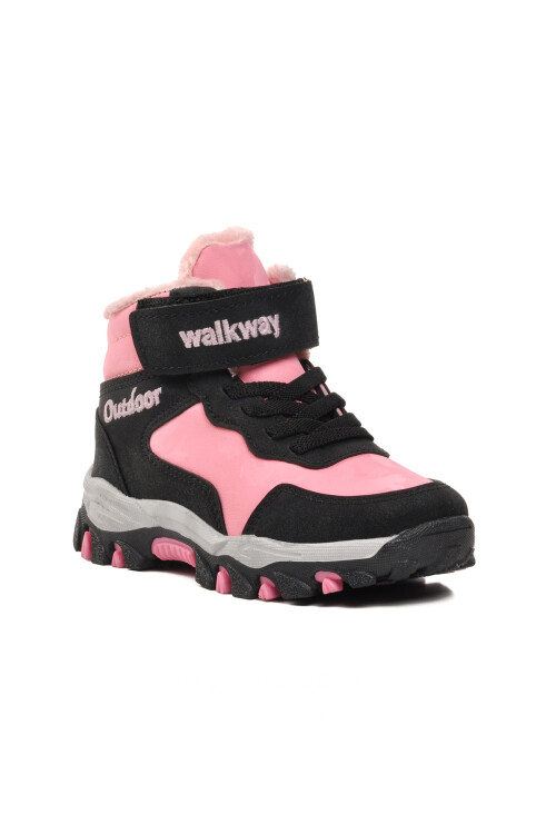 Pink Velcro Kids Outdoor Boots Leo P