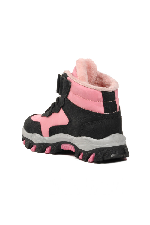 Pink Velcro Kids Outdoor Boots Leo P