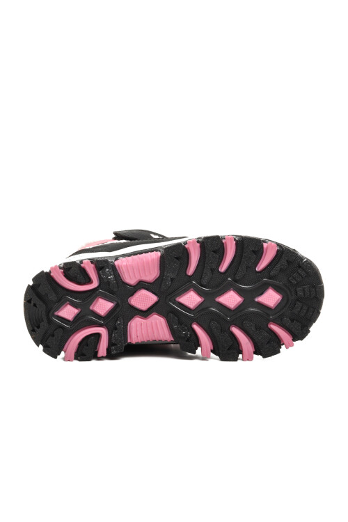 Pink Velcro Kids Outdoor Boots Leo P