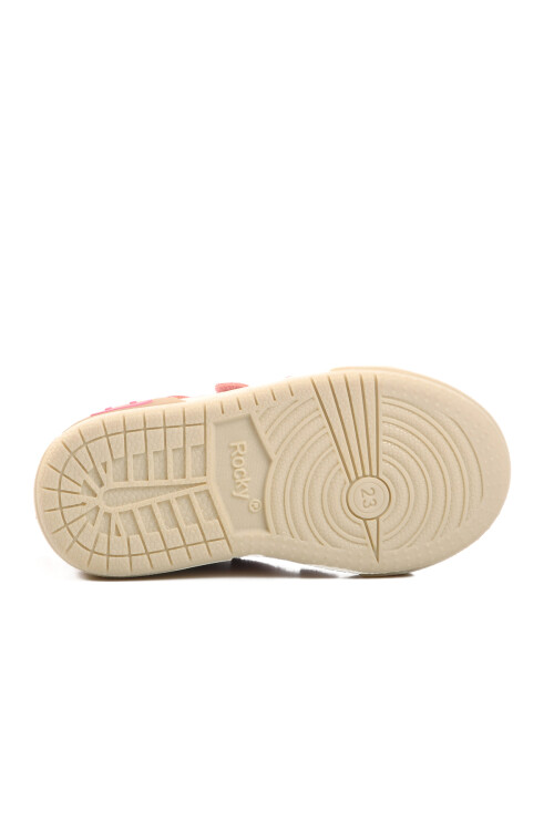 حذاء رياضي وردي بشريط فيلكرو للبنات مقاس 34 ب