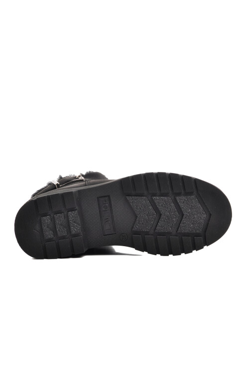 Black Emerald Fur Inside Girls Boots 24064 F