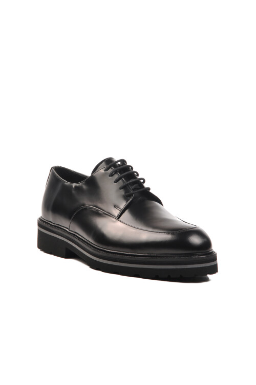 Black Open Genuine Leather Mens Classic Shoes Premium 2873 M