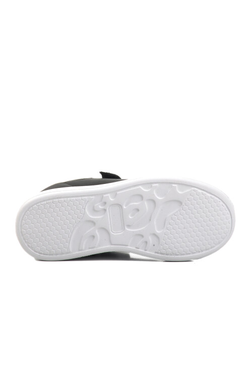 حذاء رياضي للأطفال من الجنسين بشريط فيلكرو باللونين الأبيض والأسود، 150 بنسًا