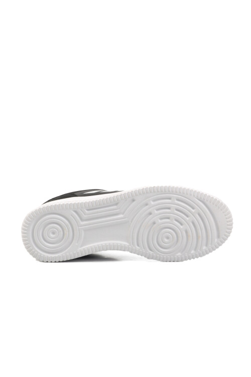 Black-White Lace-Up Mens Sneakers 074 M