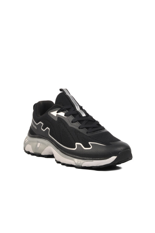 Black and White Mesh Lightweight Mens Sneakers PCI-11054 M