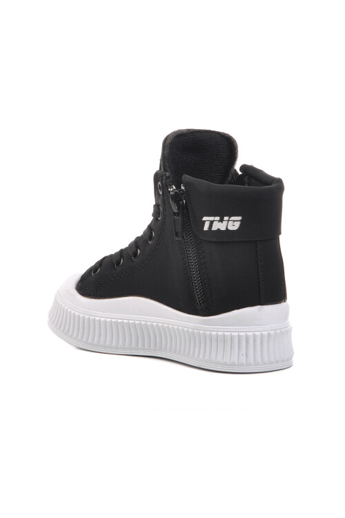 حذاء أوريون بي للأطفال مبطن بالصوف باللونين الأسود والأبيض للجنسين