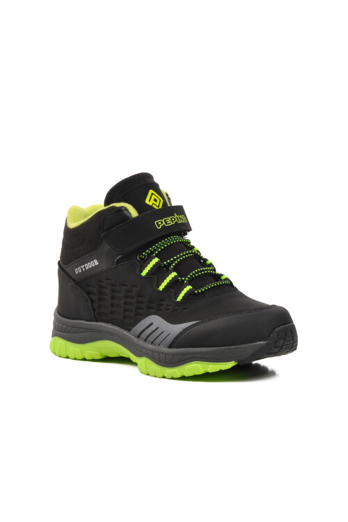 Black-Phosphor Yellow Childrens Outdoor Boots 1391 F