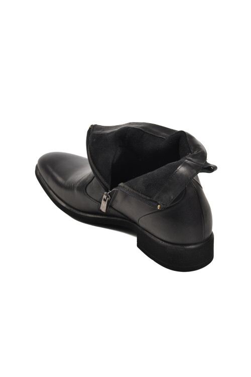 Black Genuine Leather Mens Boots 00705 M
