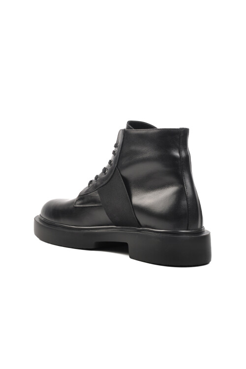 حذاء رجالي من الجلد الطبيعي باللون الأسود بريميوم 1245 م