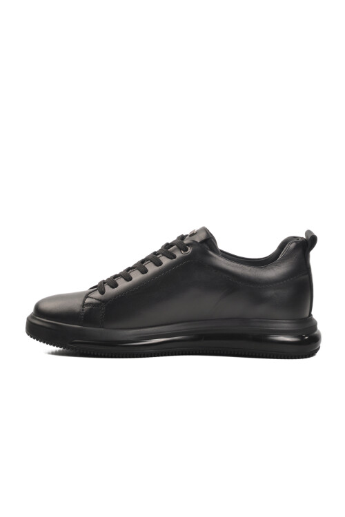 Black Genuine Leather Mens Casual Shoes 152-20171 M