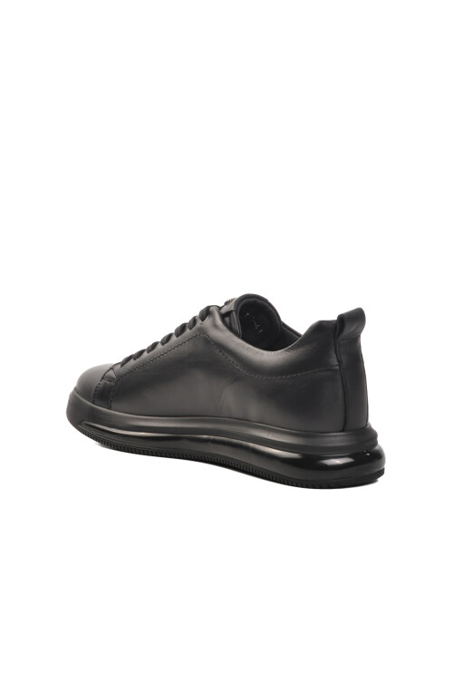 Black Genuine Leather Mens Casual Shoes 152-20171 M