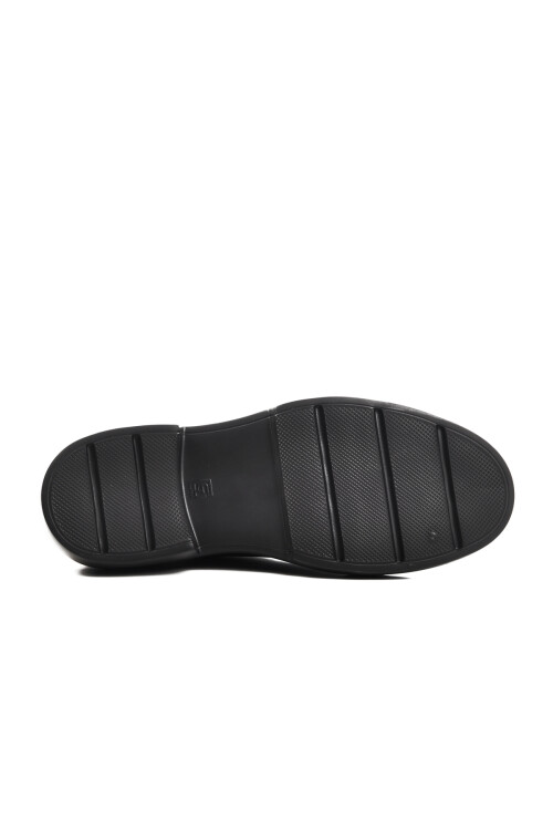 حذاء رجالي كلاسيكي من الجلد الطبيعي باللون الأسود، بريميوم 150 مل