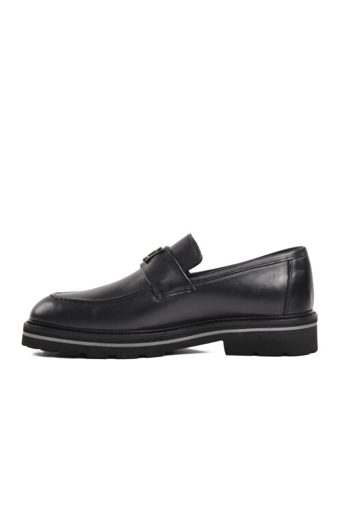 Black Genuine Leather Mens Loafer Shoes Premium 2871 M