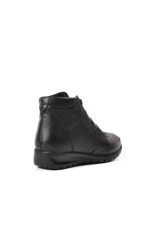 Black Genuine Leather Womens Boots 7119 Z