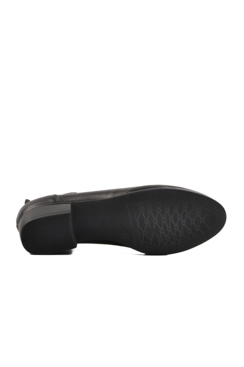 Black Genuine Leather Womens High Heel Shoes 2312514K Z