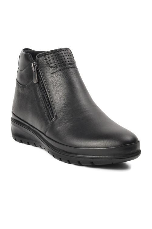 Black Genuine Leather Womens Boots 8200 Z