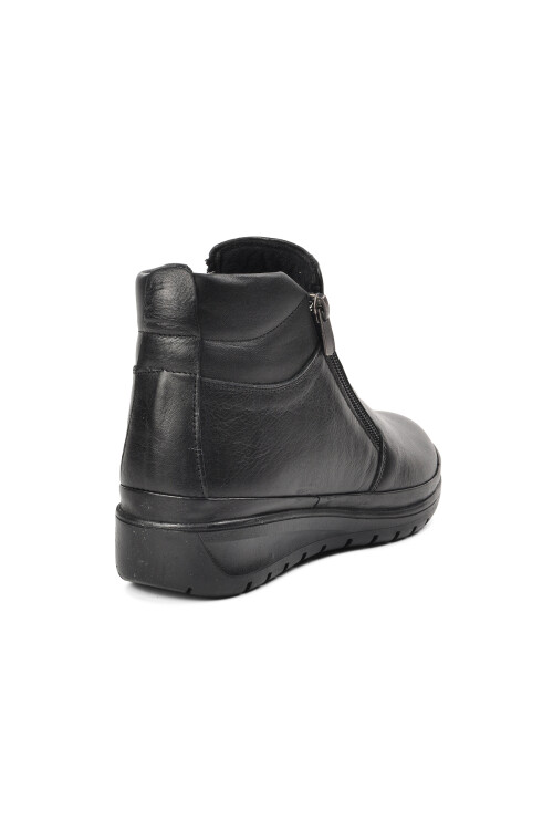 Black Genuine Leather Womens Boots 8200 Z