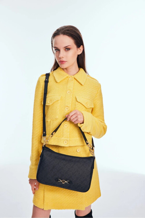 Black Womens Shoulder and Handbag US24507