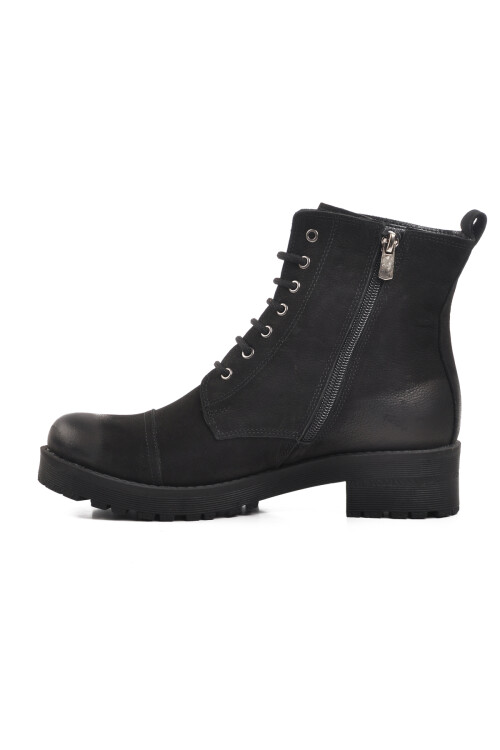 Black Nubuck Genuine Leather Womens Boots 670 Z
