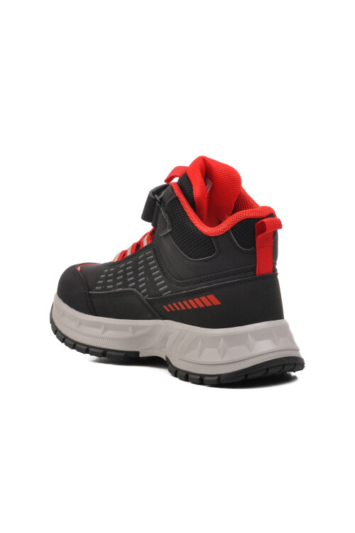 Black Polyurethane Kids Outdoor Boots Tiger F