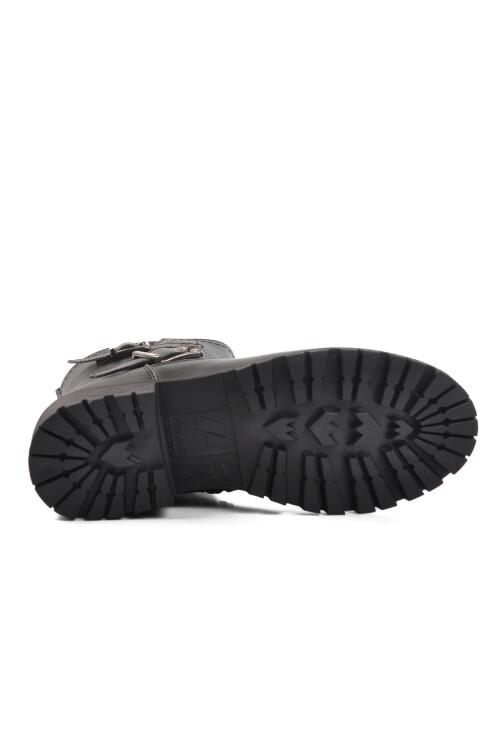 Black Zippered Womens Boots 23010 Z