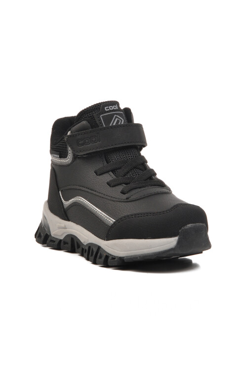 coolBlack Velcro Unisex Kids Outdoor Boots Goro P