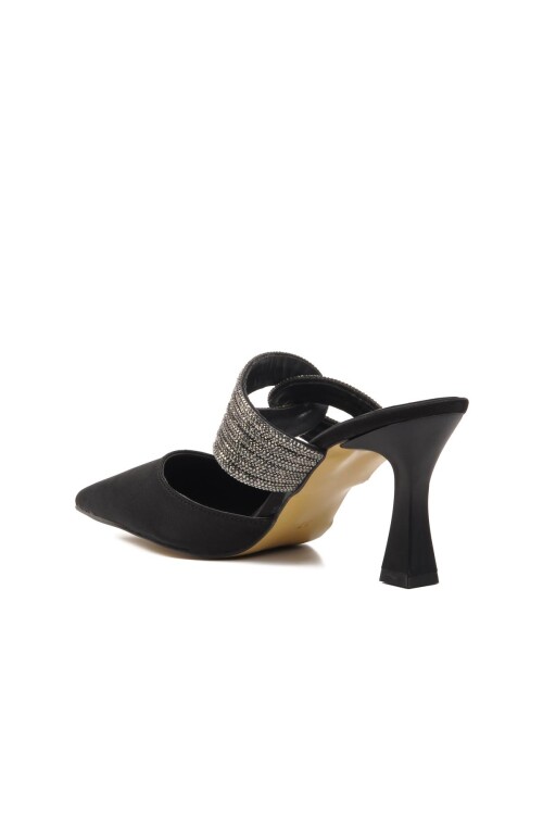 Siyah Saten  Kadın Abiye Ayakkabı 2730 Z