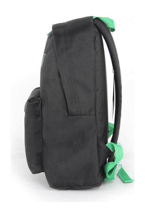 United Colors Of BenettonBlack-Green Unisex School Bag 03805