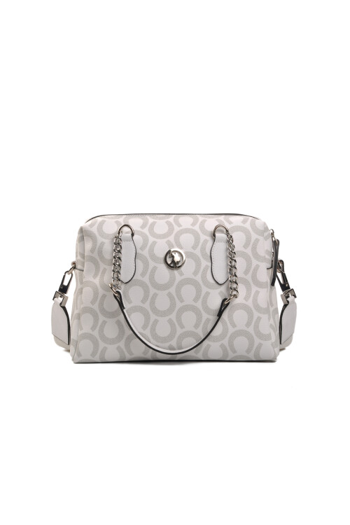 White-Gray Womens Shoulder Bag US24203
