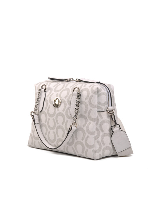 White-Gray Womens Shoulder Bag US24203