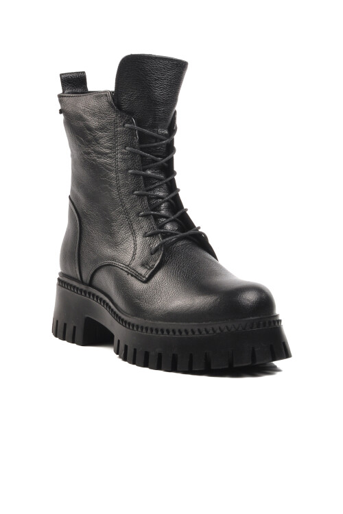 Black Genuine Leather Womens Boots 2251811K Z