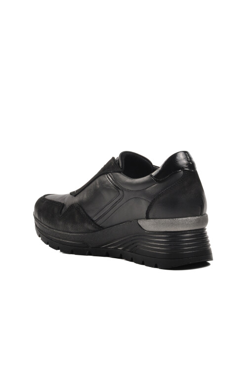 Black Genuine Leather Womens Casual Shoes 2313042K Z