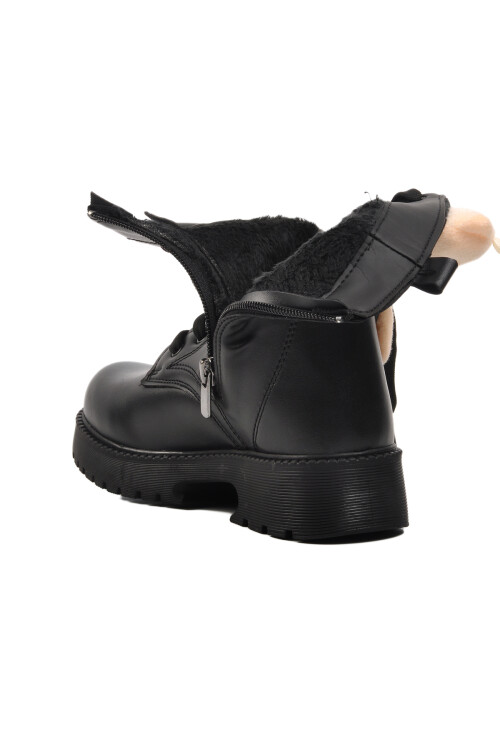 حذاء بيجاسي ف للفتيات ذو الفراء الأسود