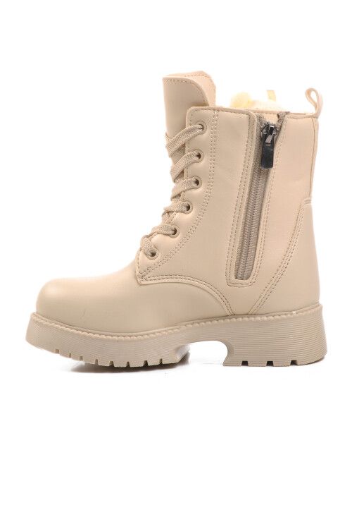 Pegasi P Beige Furry Girls Boots