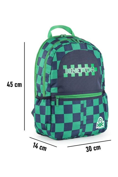 Yeşil-Lacivert Unisex Sırt Çantası 03773