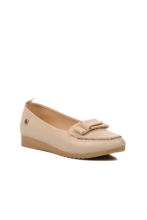 Beige Light Thin Sole Womens Ballerinas PC-53020 Z