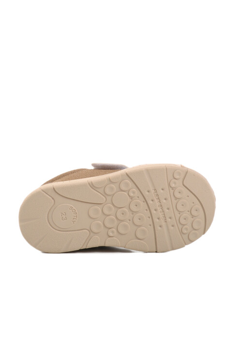 Beige Velcro Unisex Kids Sports Shoes BN-31820 B