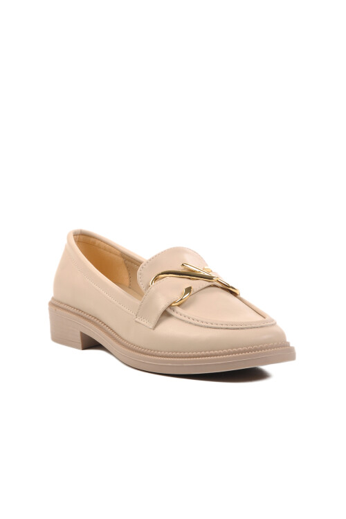 Beige Flat Heel Womens Casual Shoes 418078 Z