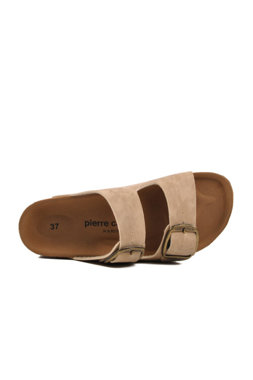 Beige Cork Sole Womens Slippers PC-6958 Z